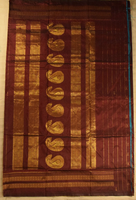 Deep Maroon Paithani Silk Saree