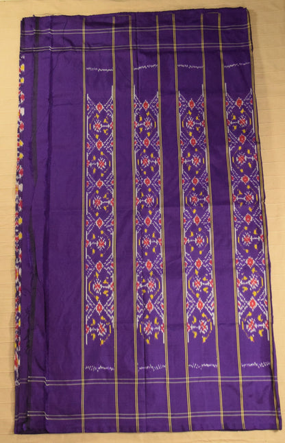 Royal Purple Pure Handloom Pochampally Ikat Silk Saree