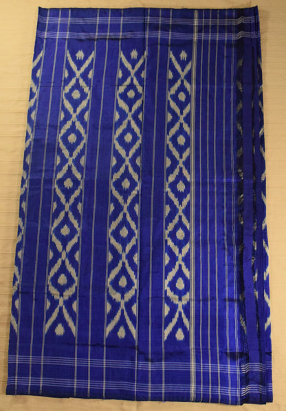 Royal Blue Pure Handloom Pochampally Ikat Silk Saree