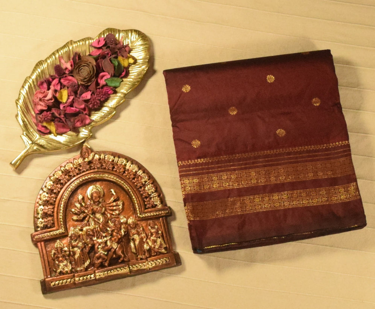 Deep Maroon Paithani Silk Saree