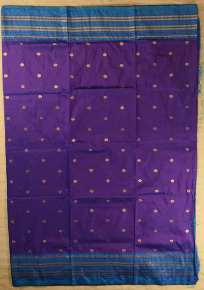 Royal Purple & Peacock Blue Paithani Silk Saree