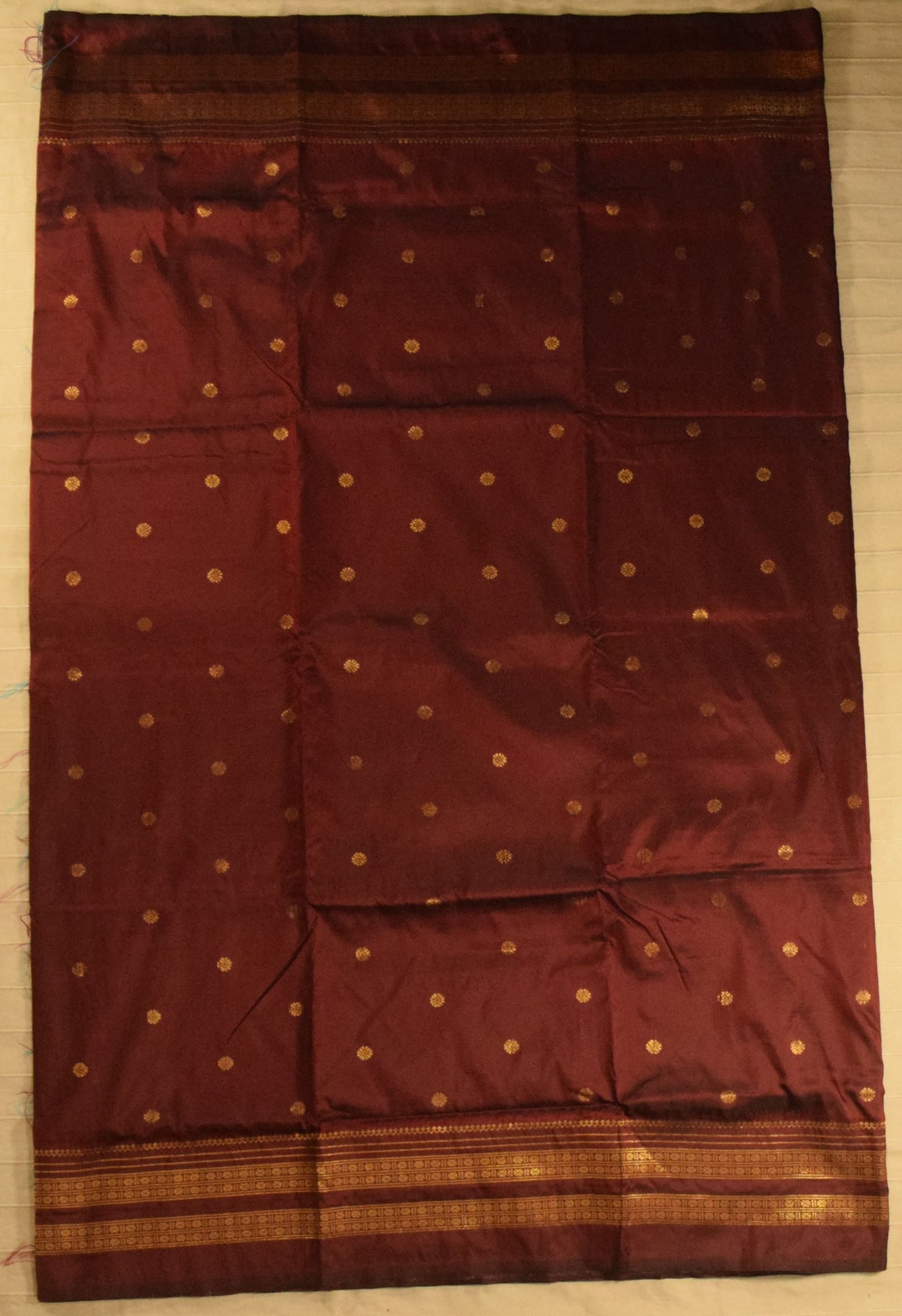 Deep Maroon Paithani Silk Saree