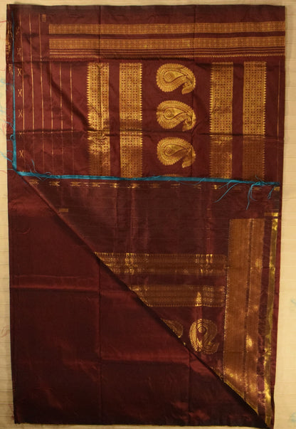 Deep Maroon Paithani Silk Saree