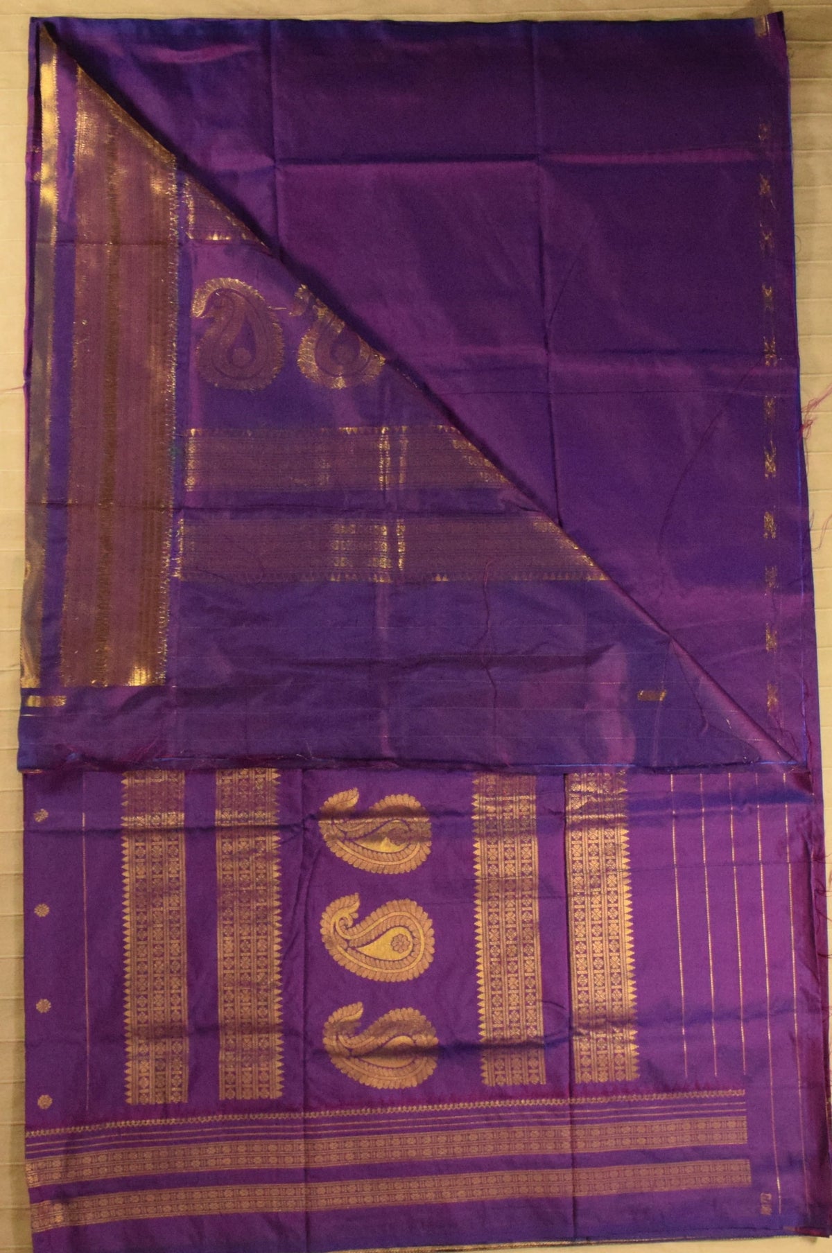 Deep Violet Paithani Silk Saree