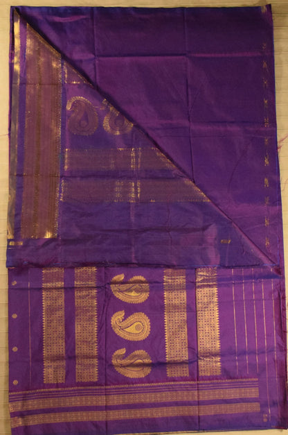 Deep Violet Paithani Silk Saree
