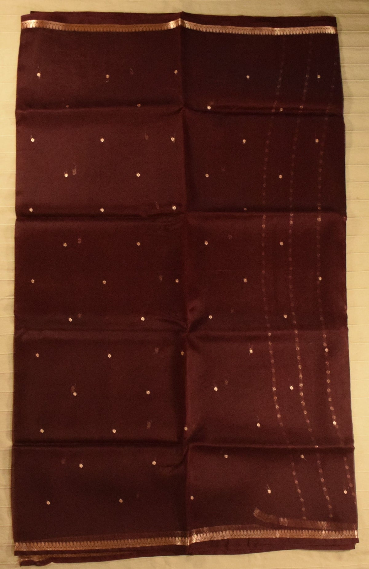 Sophisticated Deep Wine Kora Organza Banarasi Silk Saree