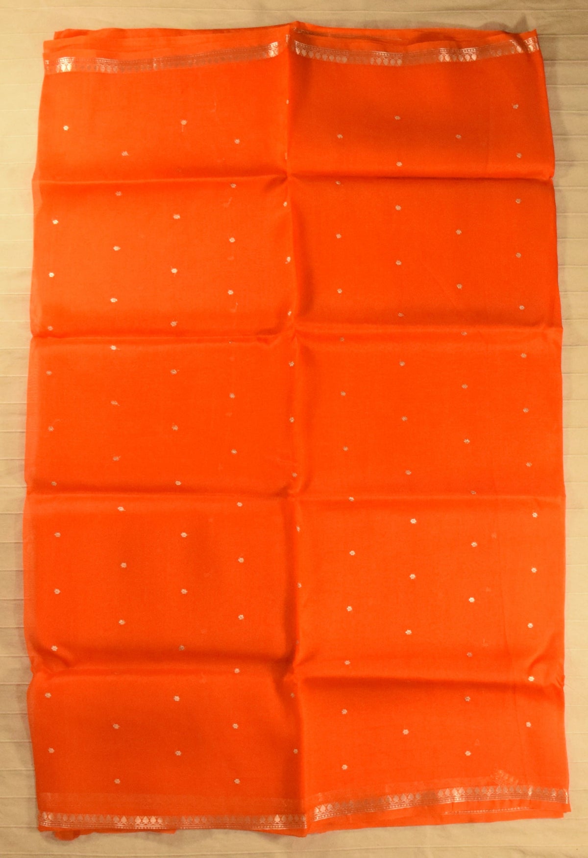 Radiant Orange Kora Organza Banarasi Silk Saree