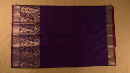 Royal Purple Semi Banarasi Saree