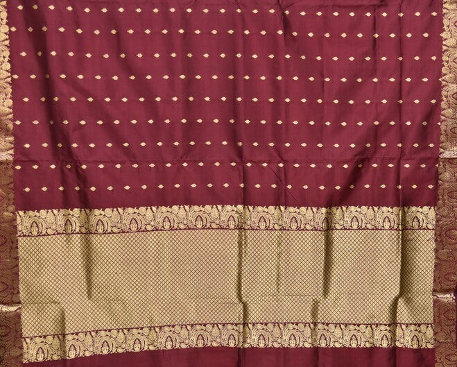 Heritage Maroon Banarasi Katan Silk Saree