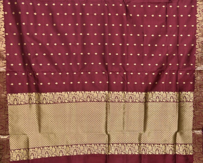 Heritage Maroon Banarasi Katan Silk Saree