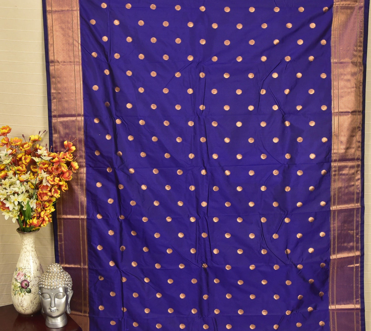 Regal Royal Blue Paithani Silk Saree