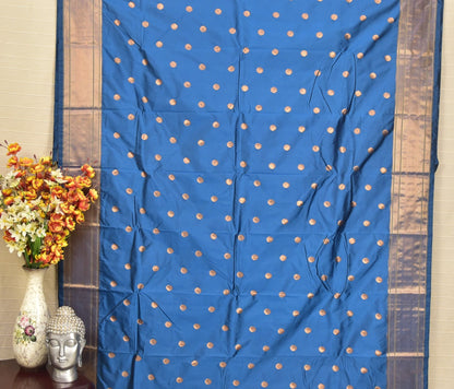 Elegant Teal Blue Paithani Silk Saree