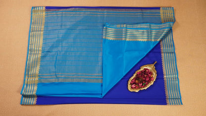 Royal Blue Semi Mysore Silk Saree